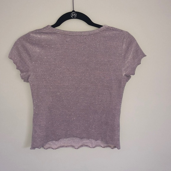 Pink and shimmer top, slight crop. Worn once. - Picture 2 of 2